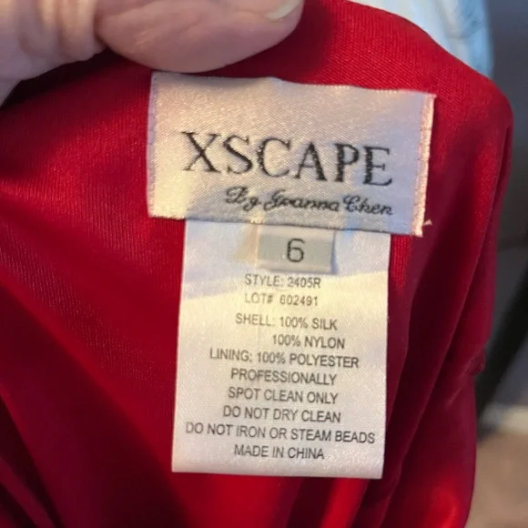 Wrapped in Red Embroidered Gown - Picture 7 of 10